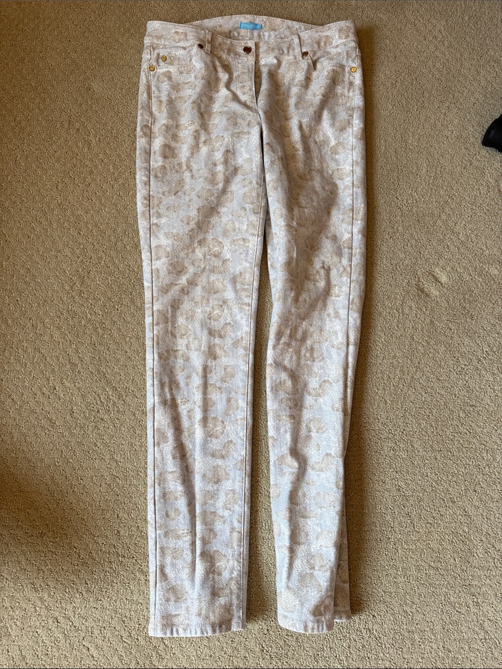 J McLaughlin Patterned Cream/tan/lavender pants